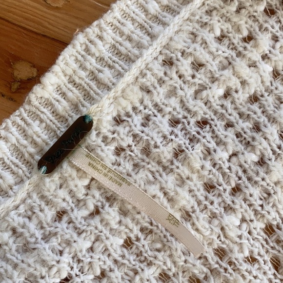 Free People Oversized Wool Blend Cream Textured‎ Sweater XS - Picture 4 of 5